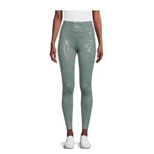 Avia Super Cute Teal and Gold Leggings Womens Large New With Tag